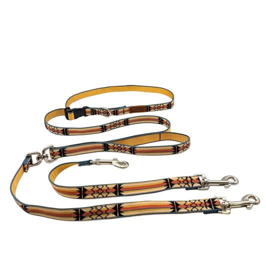 Multiple Dog Coupler Leash, Belted, 3/4'' Width Luwello Hei